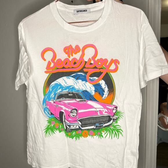 Daydreamer Beach Boys Surf USA Boyfriend Tee Vintage White size Extra Small - Picture 6 of 7